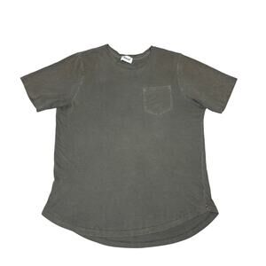 Elwood Oversized Curved Hem Pocket Tee Shirt Men's Large Retro Casual